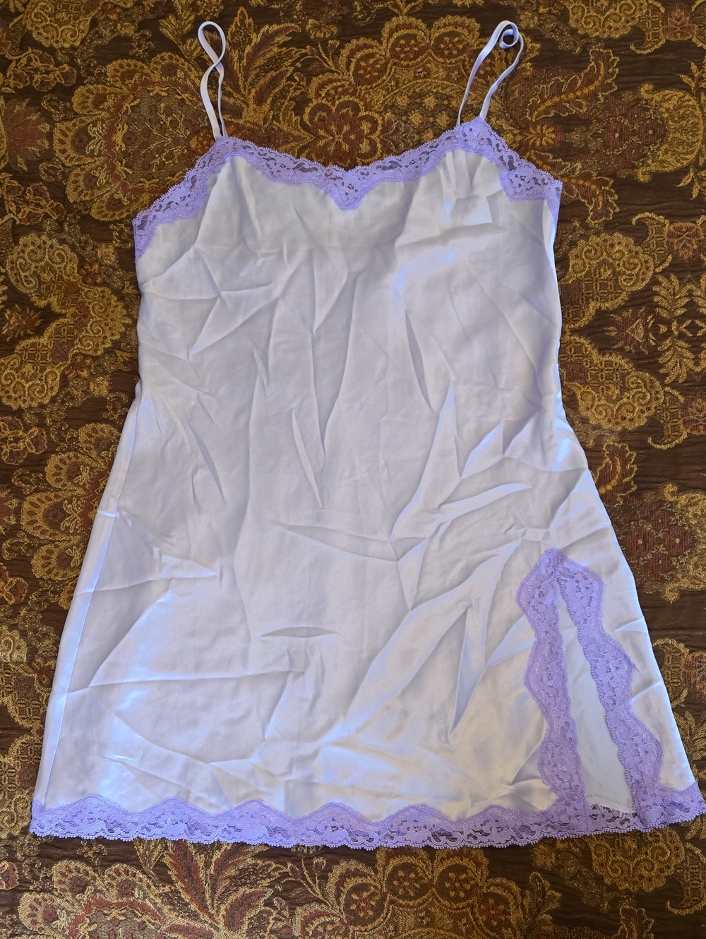 Victoria's Secrets Lacey & Silky Light Purple Slip